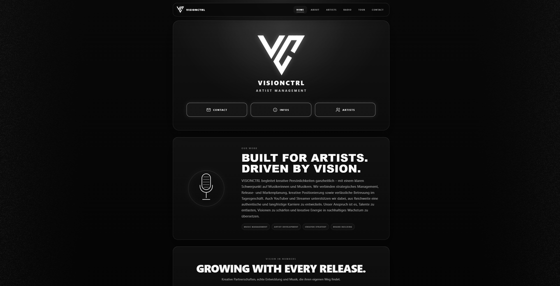 Vorschau der Website Visionctrl.com